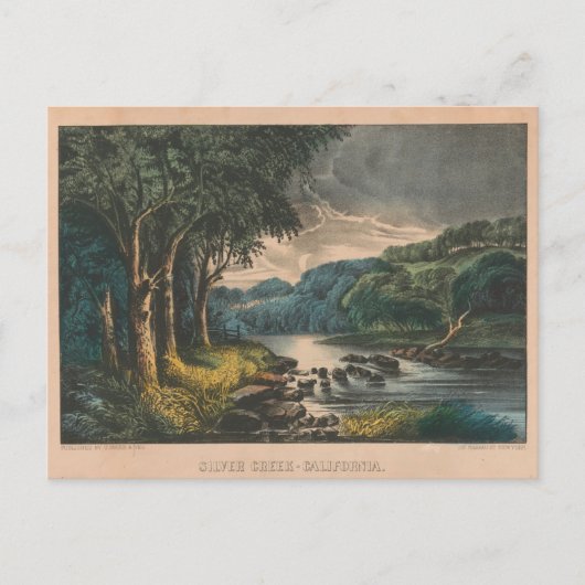 ヴィンテージカリフォルニアシルバークリークシエラネバダ ポストカード (正面)