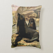 ヴィンテージカリフォルニアシーライオンズバイCE Swan アクセントクッション (裏面(縦))