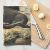 ヴィンテージカリフォルニアシーライオンズバイCE Swan キッチンタオル (四つ折り)