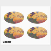 ヴィンテージカリフォルニアトラベルシール 楕円形シール (シート)