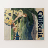 ヴィンテージカリフォルニアトラベルポスター ジグソーパズル (横)