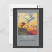 ヴィンテージカリフォルニアトラベルポスター ポストカード (正面/裏面)