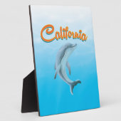 ヴィンテージカリフォルニアドルフィン旅行ポスター フォトプラーク (側面)