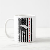 ヴィンテージカリフォルニアパラグライディングスカイダイビングパラシュート コーヒーマグカップ (左)