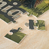 ヴィンテージカリフォルニアブラウンベア ジグソーパズル (側面)