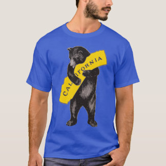 ヴィンテージカリフォルニアベアハグイラスト Tシャツ