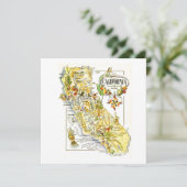 ヴィンテージカリフォルニアマップロードUSA カード (スタンド正面)