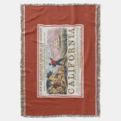 ヴィンテージカリフォルニア境界船広告 スローブランケット (正面縦)