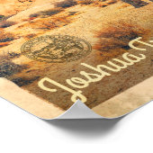 ヴィンテージカリフォルニア州ジョシュアの木の旅行ポスター ポスター (角)