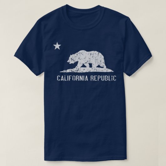 ヴィンテージカリフォルニア州旗 Tシャツ (デザイン正面)