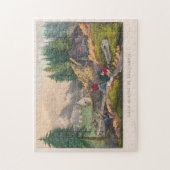 ヴィンテージカリフォルニア金ゴールドラッシュイラストレーション(1871) ジグソーパズル (縦)