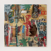 ヴィンテージカリフォルニア：観光客アトラクションマップ。 ジグソーパズル (横)