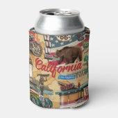 ヴィンテージカリフォルニア：観光客アトラクションマップ。 缶クーラー (缶正面)