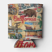 ヴィンテージカリフォルニア：観光客アトラクションマップ。 缶クーラー (正面)