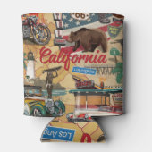 ヴィンテージカリフォルニア：観光客アトラクションマップ。 缶クーラー (裏面)