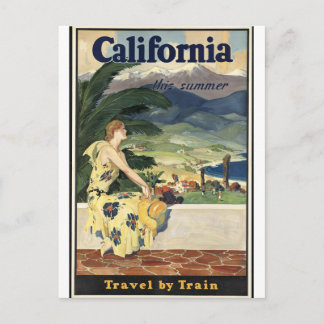 ヴィンテージカリフォルニア、鉄道の旅 ポストカード