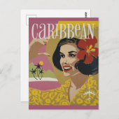 ヴィンテージカリブのバケーションツーリズム ポストカード (正面/裏面)