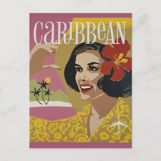 ヴィンテージカリブのバケーションツーリズム ポストカード (正面)