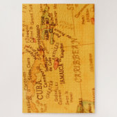 ヴィンテージカリブのマップジャマイカジグソーパズル ジグソーパズル (縦)