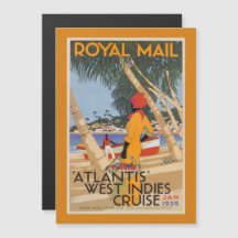 ヴィンテージカリブの冷蔵庫用マグネット