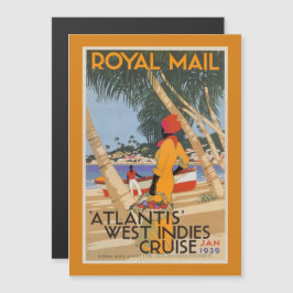 ヴィンテージカリブの冷蔵庫用マグネット マグネット招待状