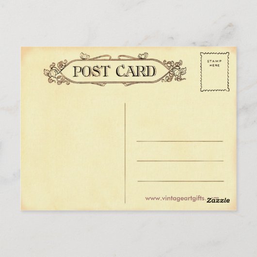 ヴィンテージカリブの旅行はがき ポストカード (裏面)