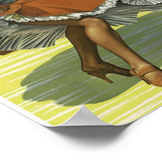 ヴィンテージカリブの旅行ポスター ポスター (角)