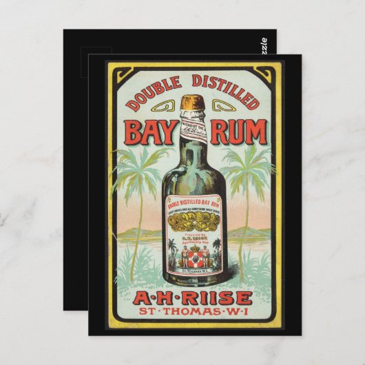 ヴィンテージカリブの・ラムと1800年代後半 ポストカード (正面/裏面)
