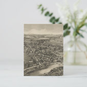 ヴィンテージカリブー・メインの写真地図(1893) ポストカード (スタンド正面)