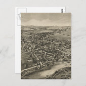 ヴィンテージカリブー・メインの写真地図(1893) ポストカード (正面/裏面)