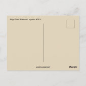 ヴィンテージカリー通りリッチモンドバージニア ポストカード (裏面)