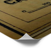 ヴィンテージカルカソンヌフランスの地図（1895年） ポスター (角)