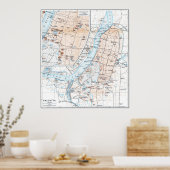 ヴィンテージカルカッタインドの地図（1914年） ポスター (キッチン)