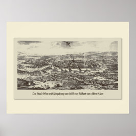 ヴィンテージカルテオステライヒ | Wien Umgebung 1683 ポスター