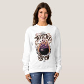 ヴィンテージカルドロンハロウィンウィッチコスチューム スウェットシャツ (正面フル)