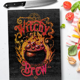 ヴィンテージカルドロンハロウィーントリートレトロウィッチボード カッティングボード