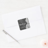 ヴィンテージカルボードアジサイ結婚ズありがとう スクエアシール (封筒)