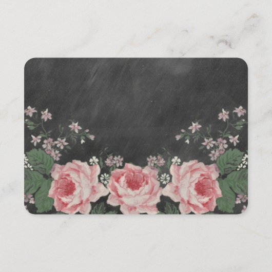 ヴィンテージカルボード結婚式レセプションカード エンクロージャーカード (裏面)