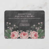 ヴィンテージカルボード結婚式レセプションカード エンクロージャーカード (正面)