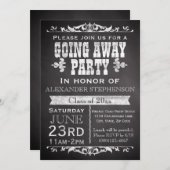 ヴィンテージカルボ遠くにード卒業パーティー 招待状 (正面/裏面)