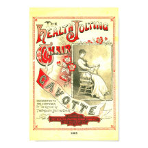 ヴィンテージカレス、健康ジョルティングチェア1885広告コピー