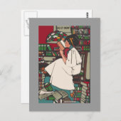 ヴィンテージカレッジガールポストカード ポストカード (正面/裏面)