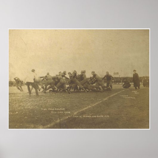 ヴィンテージカレッジサッカー1902年の試合 ポスター (正面)
