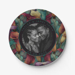 ヴィンテージカレリリープレートの婚約パーティ ペーパープレート