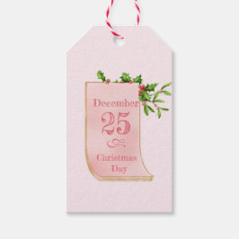 ヴィンテージカレンダー及びホリーギフトラベル ギフトタグ