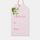 ヴィンテージカレンダー及びホリーギフトラベル ギフトタグ (裏面)