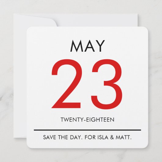 ヴィンテージカレンダー | セーブザデート (正面)