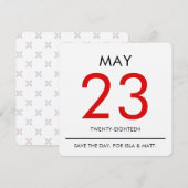 ヴィンテージカレンダー | セーブザデート (正面/裏面)