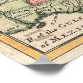 ヴィンテージカロライナの地図（1746年） ポスター (角)