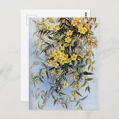 ヴィンテージカロライナジェサミンイエローフラワーズフローラ ポストカード (正面/裏面)
